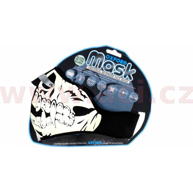 maska Glow Skull, OXFORD (fluorescenční potisk) M167-29 OXFORD