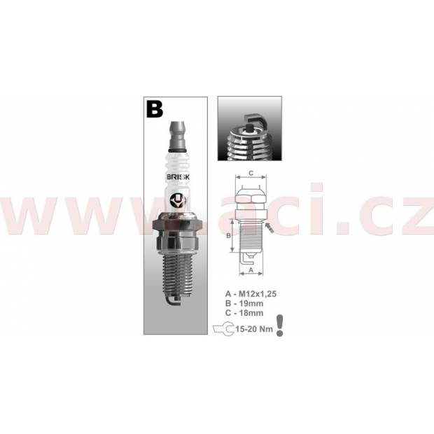 zapalovací svíčka BBR12C řada Super, BRISK - Česká Republika M231-011 BRISK