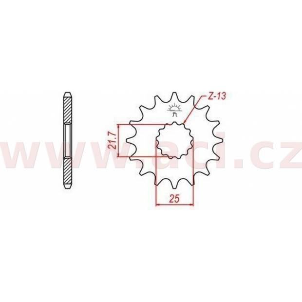 řetězové kolečko pro sekundární řetězy typu 520, JT - Anglie (13 zubů) M290-3090-13 JT