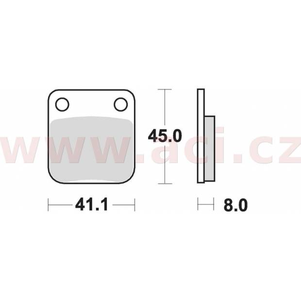 brzdové destičky, BRAKING (semi-metalická směs SM1) 2 ks v balení M501-120 BRAKING