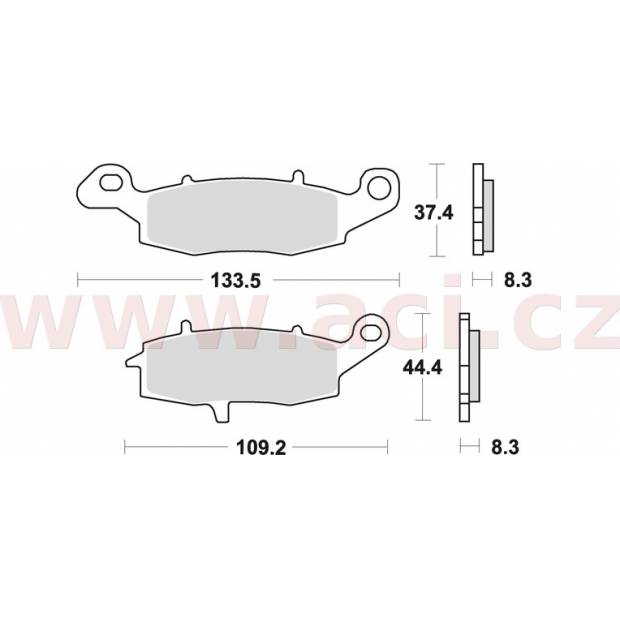 brzdové destičky, BRAKING (semi-metalická směs SM1) 2 ks v balení M501-152 BRAKING