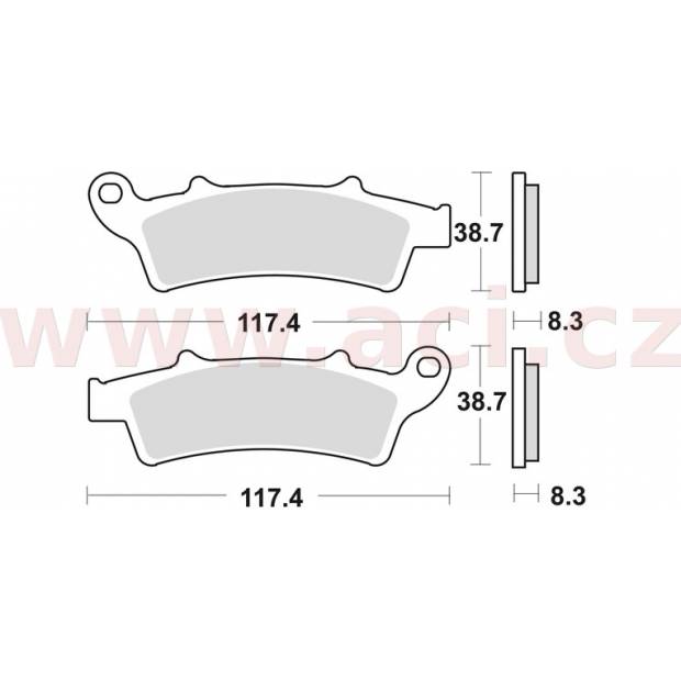 brzdové destičky, BRAKING (semi-metalická směs SM1) 2 ks v balení M501-167 BRAKING