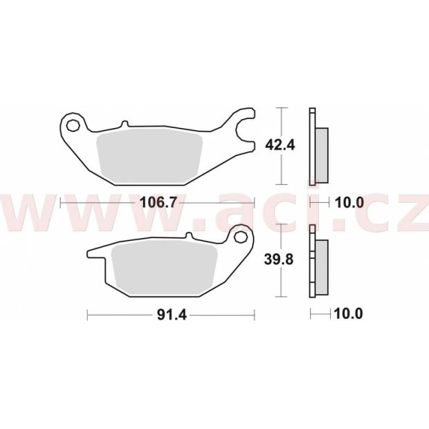 brzdové destičky, BRAKING (semi-metalická směs SM1) 2 ks v balení M501-169 BRAKING