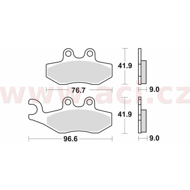 brzdové destičky, BRAKING (semi-metalická směs SM1) 2 ks v balení M501-178 BRAKING