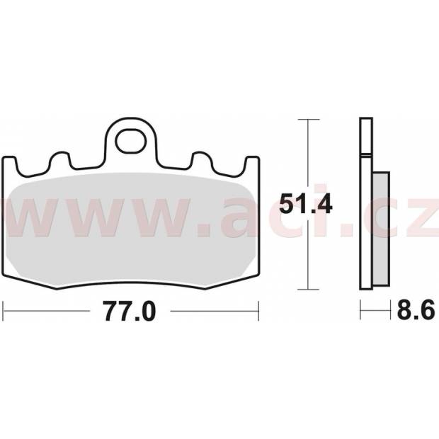 brzdové destičky, BRAKING (sinterová směs CM55) 2 ks v balení M501-222 BRAKING