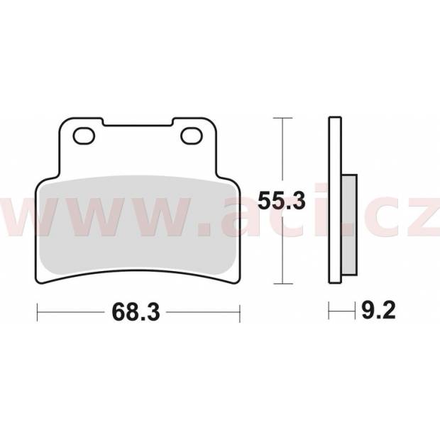 brzdové destičky, BRAKING (sinterová směs CM55) 2 ks v balení M501-232 BRAKING