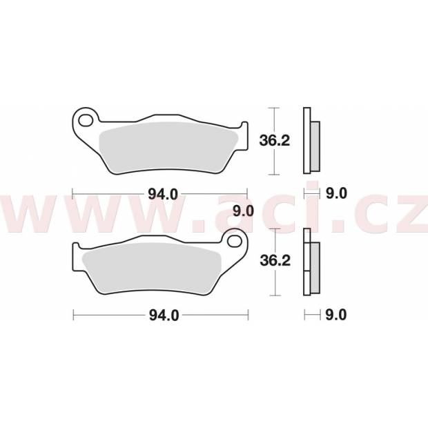 brzdové destičky, BRAKING (sinterová směs CM56) 2 ks v balení M501-292 BRAKING