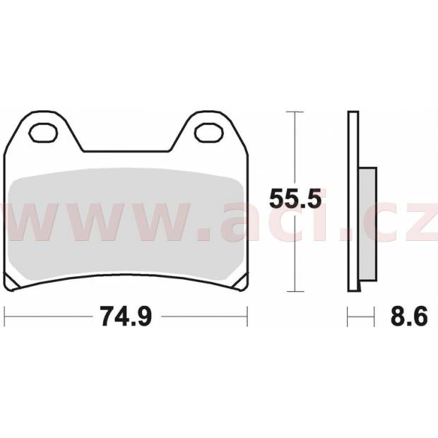 brzdové destičky, BRAKING (semi metalická směs CM66) 2 ks v balení M501-295 BRAKING