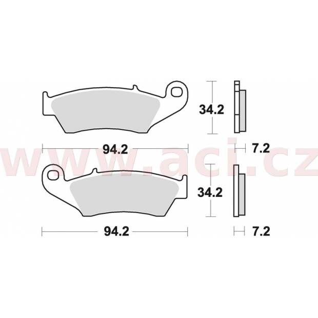 brzdové destičky, BRAKING (sinterová směs CM46) 2 ks v balení M501-328 BRAKING