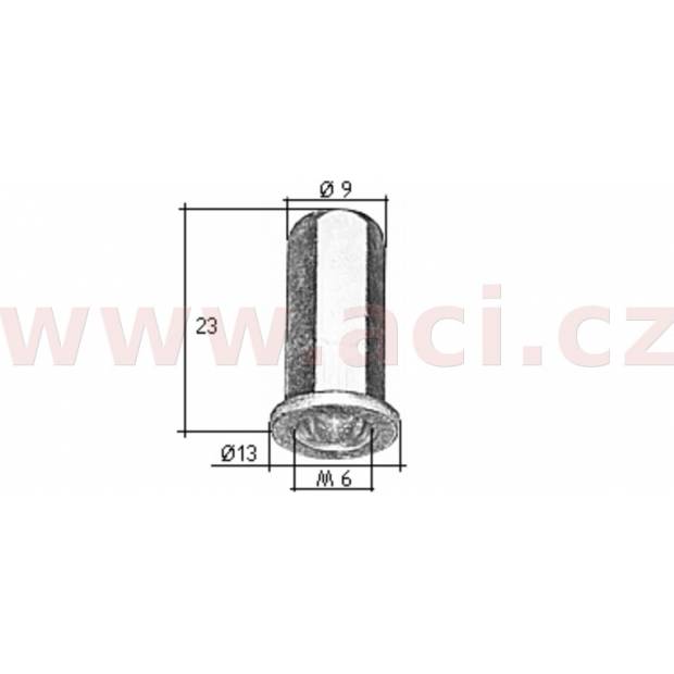 nýtovací matice M6 sada 5 ks (délka 23 mm) UP 41163Z Ostatní