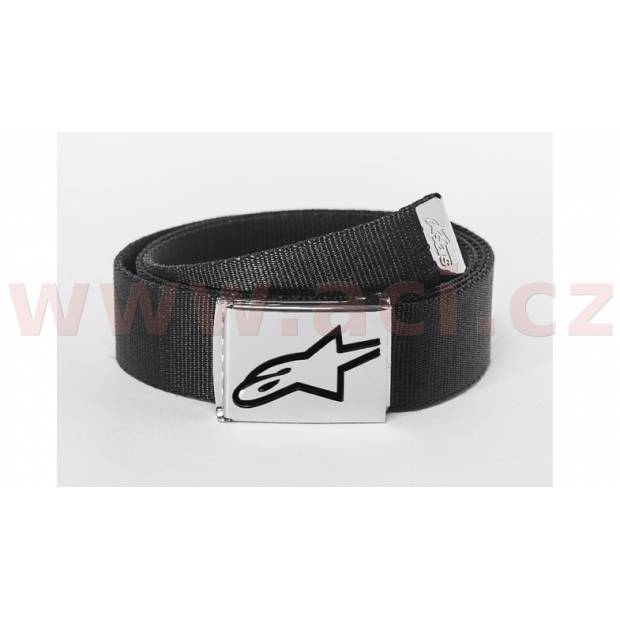 pásek AGELESS WEB BELT, ALPINESTARS (černý/ chrom přezka, textil) M184-11 ALPINESTARS