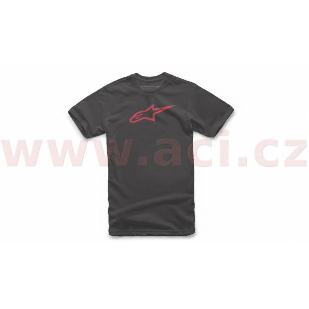 triko AGELESS CLASSIC TEE krátký rukáv, ALPINESTARS (černá/červená, vel. XL) M182-473-XL ALPINESTARS