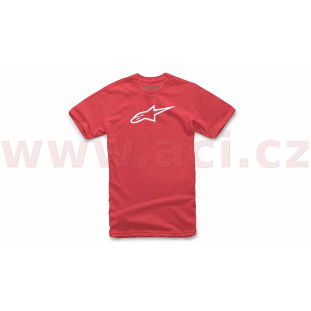 triko AGELESS CLASSIC TEE krátký rukáv, ALPINESTARS (červená/bílá, vel. M) M182-476-M ALPINESTARS