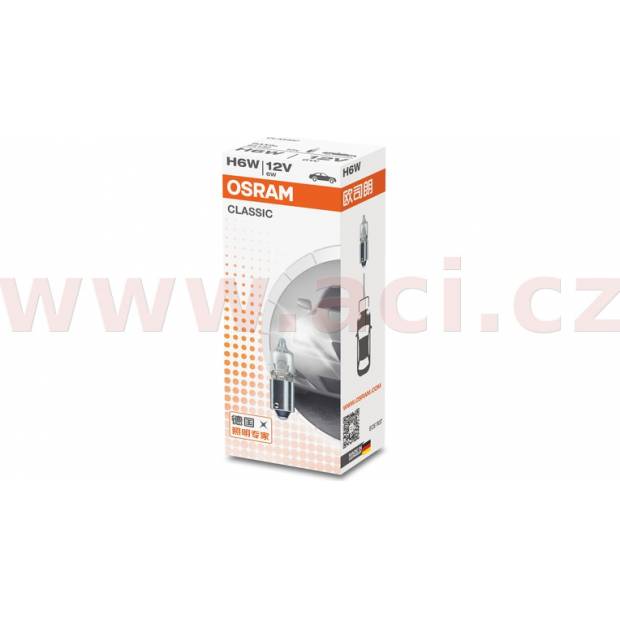 žárovka H6W 12V 6W (patice BAX9s) OSRAM OR 64132 OSRAM