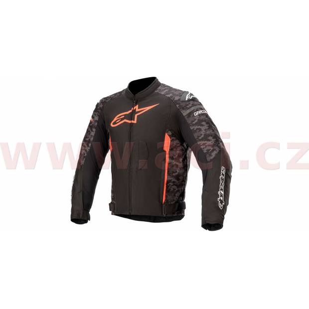 bunda T-GP PLUS R 3, ALPINESTARS (černá maskáčová/červená fluo) M100-464 ALPINESTARS