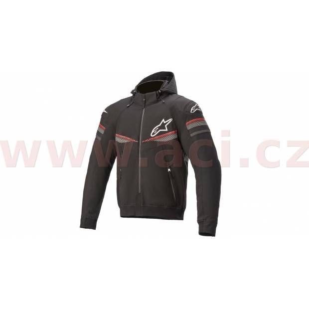 bunda SEKTOR V2 TECH HOODIE, ALPINESTARS (černá/světlá červená, vel. XL) M100-489-XL ALPINESTARS