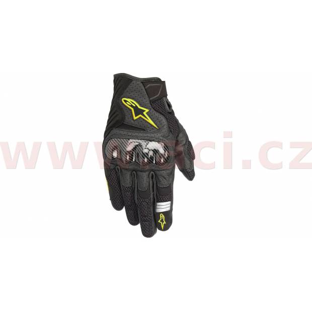 rukavice SMX-1 AIR 2, ALPINESTARS (černé/žluté fluo) 2025 M120-472 ALPINESTARS