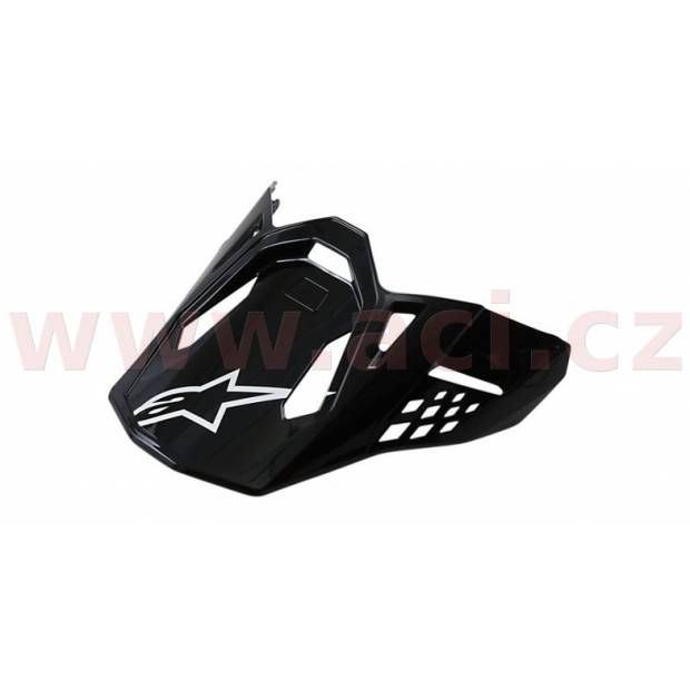 kšilt pro přilby SUPERTECH S-M10 a S-M8 SOLID, ALPINESTARS (černý lesklý, verze ECE 22.05) M142-1132 ALPINESTARS