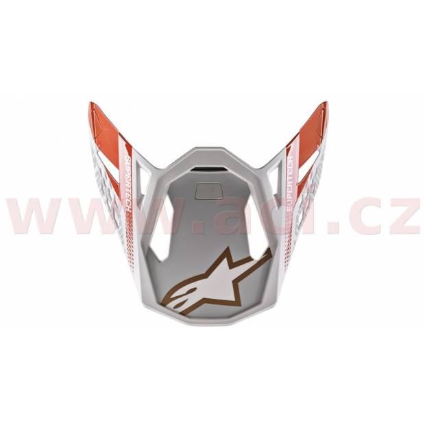 kšilt pro přilby SUPERTECH S-M8 TRIPLE, ALPINESTARS (oranžová fluo/bílá/zlatá metalická) M142-1144 ALPINESTARS