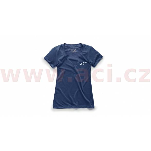 triko AGELESS VNECK TEE, ALPINESTARS, dámské (tmavě modrá) M182-549 ALPINESTARS