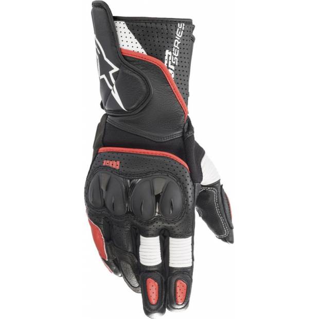 rukavice SP-2, ALPINESTARS (černá/bílá/červená) 2025 M120-500 ALPINESTARS