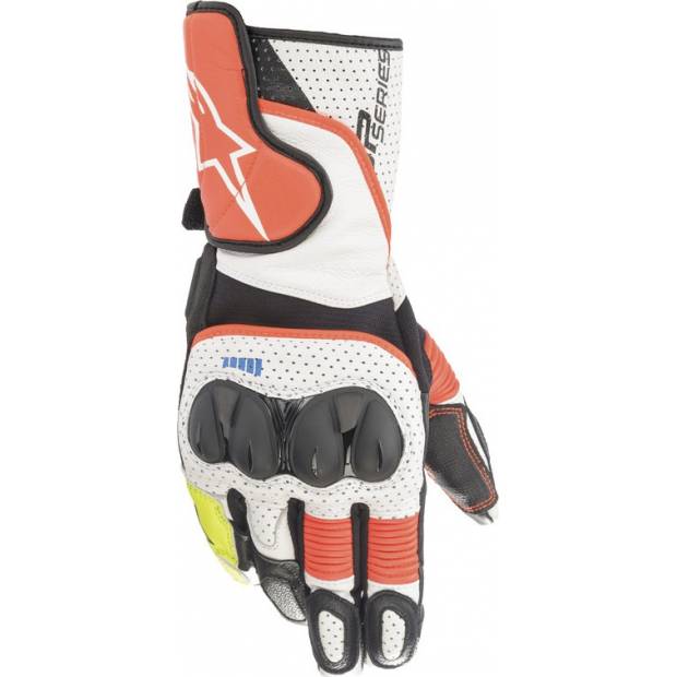 rukavice SP-2, ALPINESTARS (bílá/červená fluo/černá, vel. L) M120-501-L ALPINESTARS