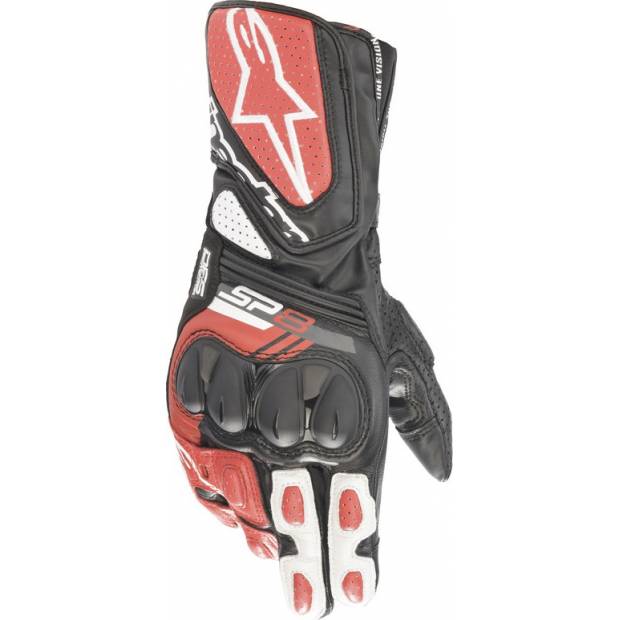 rukavice SP-8, ALPINESTARS (černá/bílá/červená, vel. XL) M120-505-XL ALPINESTARS