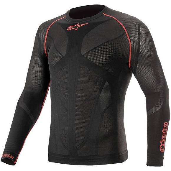 termotriko s dlouhým rukávem RIDE TECH SUMMER, ALPINESTARS (černá/červená) 2025 M163-62 ALPINESTARS