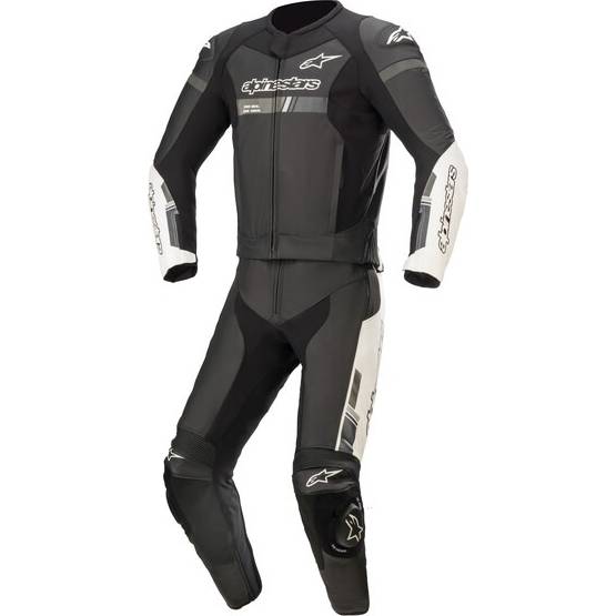 dvoudílná kombinéza GP FORCE CHASER, TECH-AIR 5 kompatibilní, ALPINESTARS (černá/bílá) 2025 M105-55 ALPINESTARS