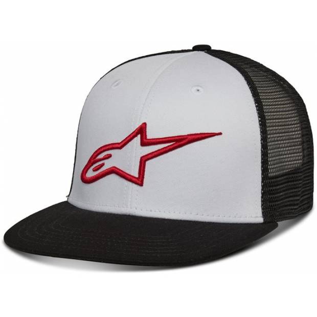 kšiltovka CORP TRUCKER, ALPINESTARS (bílá/černá/červená) M186-536 ALPINESTARS