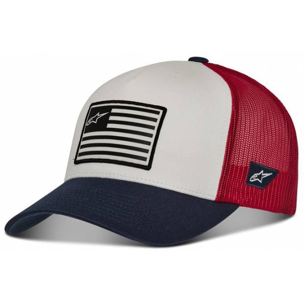 kšiltovka FLAG SNAP HAT, ALPINESTARS (modrá/červená/bílá) M186-546 ALPINESTARS