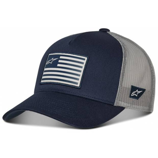 kšiltovka FLAG SNAP HAT, ALPINESTARS (modrá/šedá) M186-548 ALPINESTARS