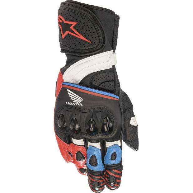 rukavice GP PLUS R 2 HONDA kolekce, ALPINESTARS (černá/červená/modrá) M120-535 ALPINESTARS