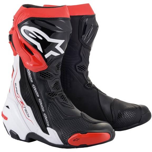 boty SUPERTECH R, ALPINESTARS (černá/bílá/červená, vel. 44) M130-417-44 ALPINESTARS