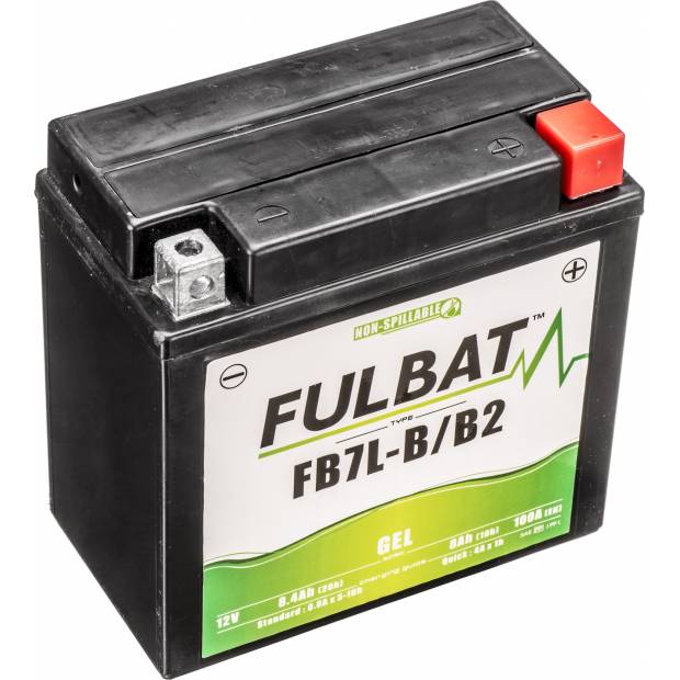 baterie 12V, YB7L-B/B2  GEL, 12V, 8Ah, 100A, bezúdržbová GEL technologie 136x76x130 FULBAT (aktivovaná ve výrobě) M310-210 FULBAT