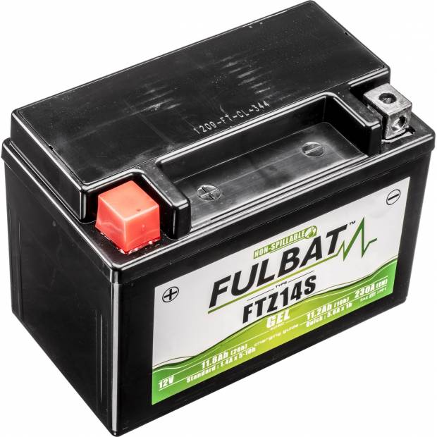 baterie 12V, YTZ14S GEL, 12V, 11.2Ah, 230A, bezúdržbová GEL technologie 150x88x110 FULBAT (aktivovaná ve výrobě) M310-233 FULBAT