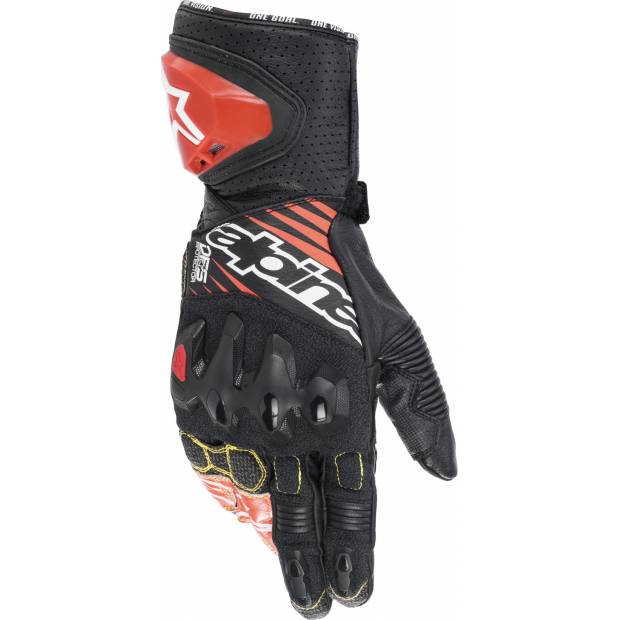 rukavice GP TECH 2, ALPINESTARS (černá/bílá/červená fluo) 2025 M120-556 ALPINESTARS