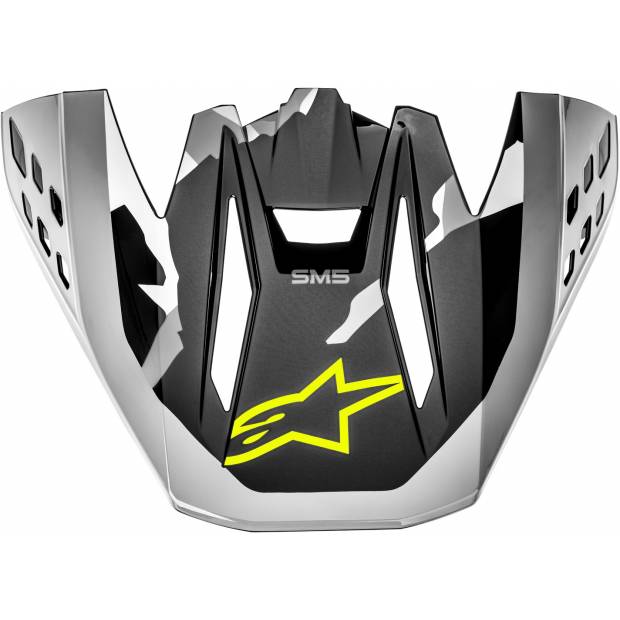 kšilt pro přilby S-M5 ROVER, ALPINESTARS (žlutá fluo/šedá/maskáč, verze ECE 22.05) M142-1756 ALPINESTARS