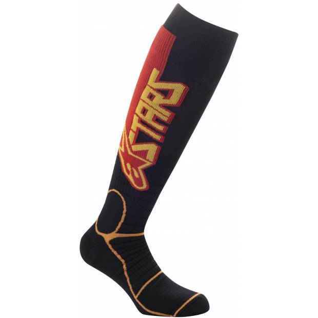 ponožky MX PRO SOCKS, ALPINESTARS (černá/žlutá/mandarinka, vel. S) M168-173-S ALPINESTARS