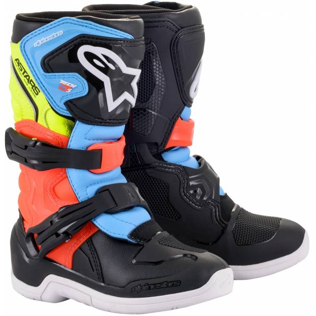 boty TECH 3S KIDS 2022, ALPINESTARS, dětské (černá/žlutá fluo/červená fluo) M132-23 Ostatní