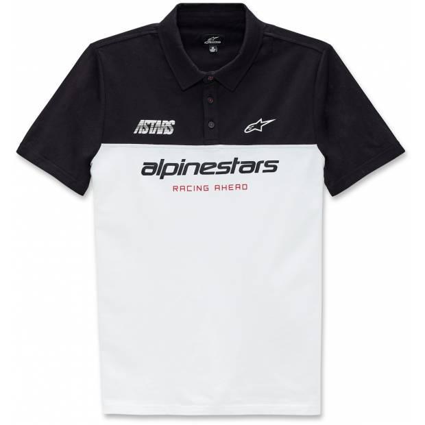 triko s límečkem PADDOCK, ALPINESTARS (bílá/černá, vel. XL) M182-800-XL ALPINESTARS