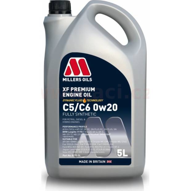 MILLERS OILS XF PREMIUM C5/C6 0w20 5 l MI 81755 MILLERS OILS