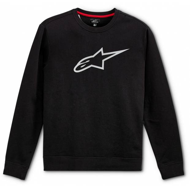 mikina AGELESS CREW FLEECE, ALPINESTARS (černá/šedá) M180-364 ALPINESTARS