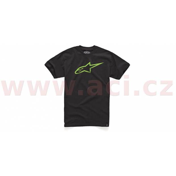 triko AGELESS krátký rukáv, ALPINESTARS (černé/zelené, vel. XL) M182-03-XL ALPINESTARS