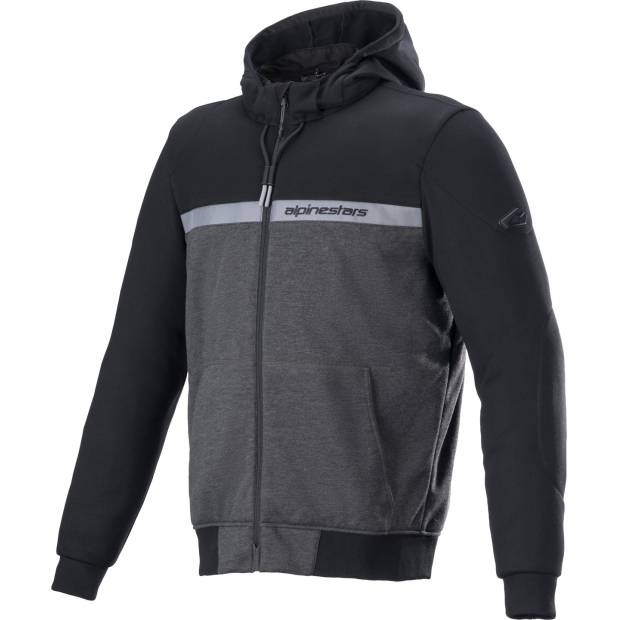 bunda CHROME STREET HOODIE, ALPINESTARS (černá/šedá) 2024 M100-825 ALPINESTARS