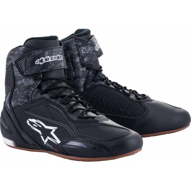 boty FASTER-3, ALPINESTARS (černá/šedá camo/guma) 2024 M130-472 ALPINESTARS