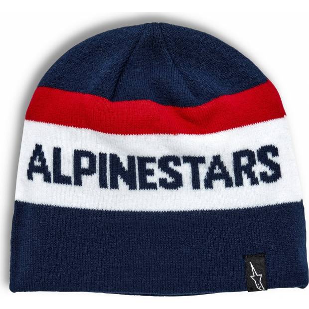 čepice STAKE BEANIE, ALPINESTARS (modrá/červená/bílá) M186-658 ALPINESTARS