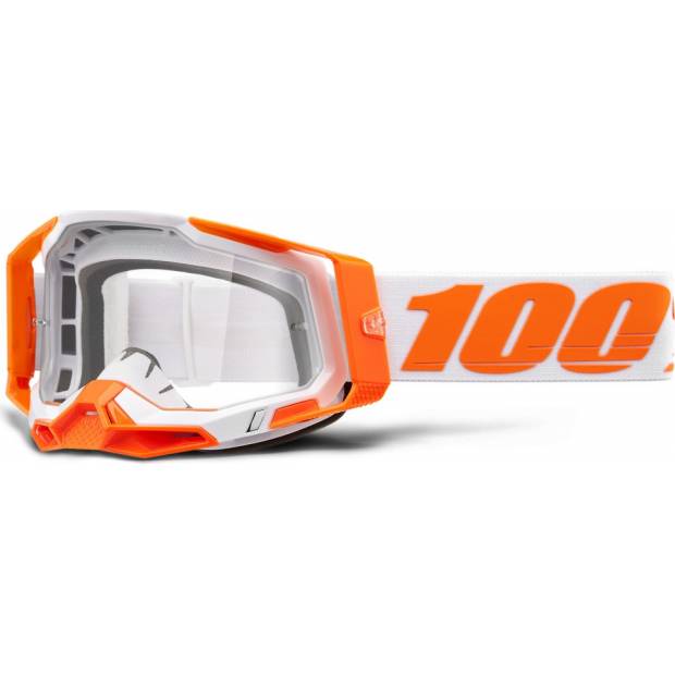 RACECRAFT 2, 100% brýle ORANGE, čiré plexi M150-762 100%