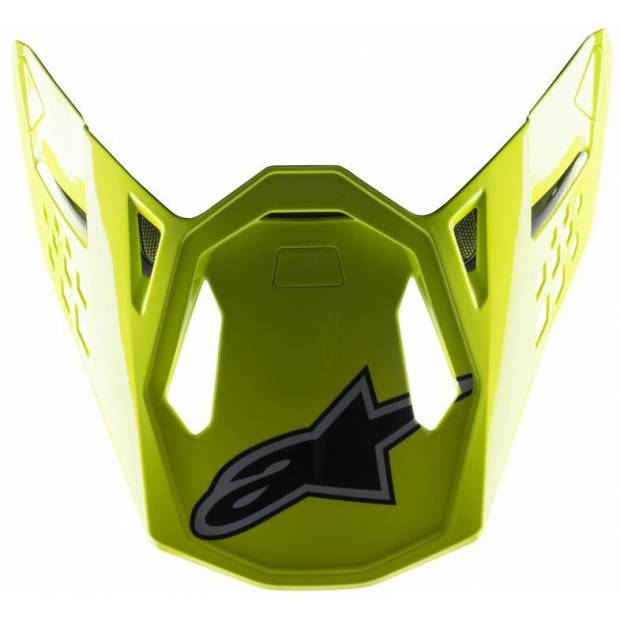 kšilt pro přilby SUPERTECH S-M8 FACTORY, ALPINESTARS (černá/žlutá fluo/modrá lesklá) M142-1916 ALPINESTARS