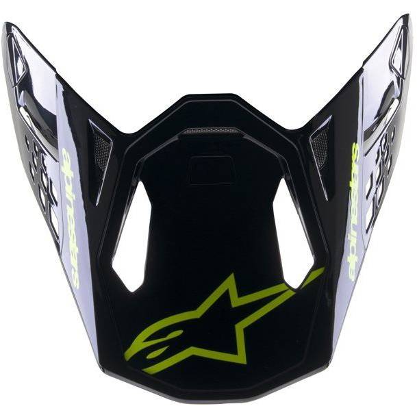 kšilt pro přilby SUPERTECH S-M8 RADIUM 2, ALPINESTARS (tmavě modrá/žlutá fluo) M142-1922 ALPINESTARS